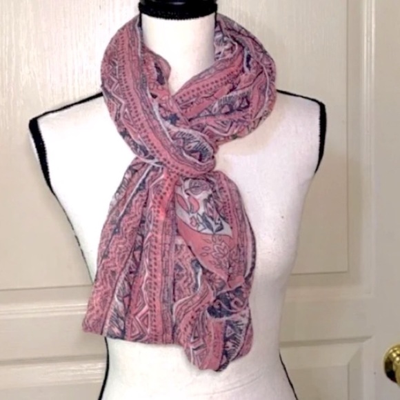Infinity Scarf Boho Floral Pink - Picture 4 of 7